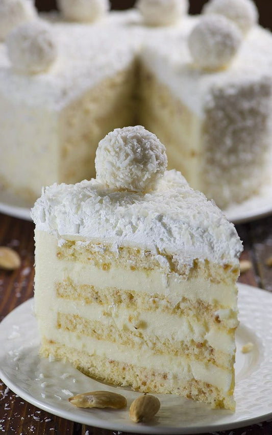 Almond Coconut Raffaello Cake